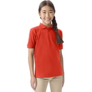 Classroom School Uniforms Adult Short Sleeve Pique Polo CR832X, 3XL, Orange