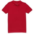 thumbnail image 1 of Classroom School Uniforms Adult Short Sleeve Pique Polo CR832X, 5XL, Red, 1 of 3