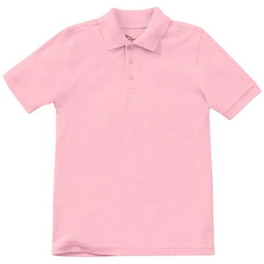 Classroom School Uniforms Adult Short Sleeve Pique Polo CR832X, M, Pink