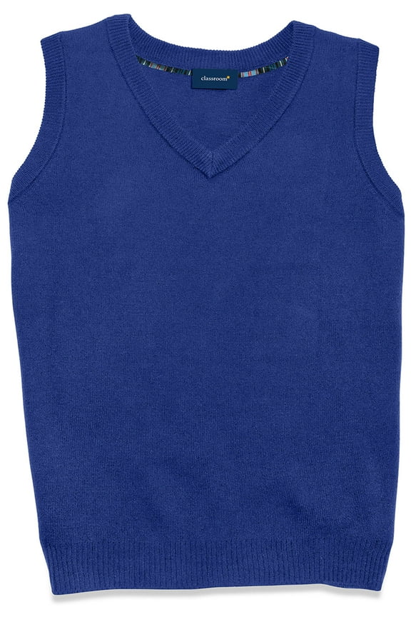 School Uniforms Adult V-Neck Sweater Vest 56914, 2XL, Royal
