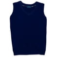thumbnail image 1 of Classroom School Uniforms Adult V-Neck Sweater Vest 56914, L, Dark Navy, 1 of 3