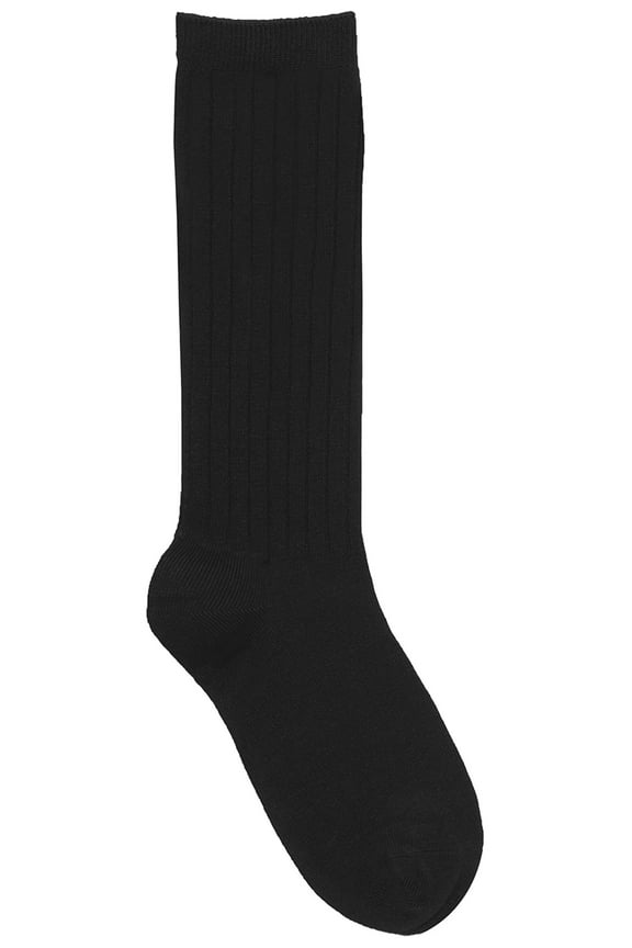 School Uniforms Big Kid Cable Knee Hi 3 Pack Socks 5HF102, L, Black