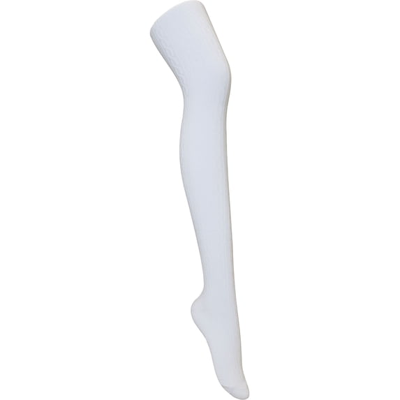 Classroom School Uniforms Big Kid Cable Knit Tights 5HF302, PET, White