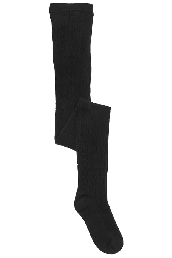School Uniforms Big Kid Cable Knit Tights 5HF302, TALL, Black