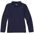 thumbnail image 1 of Classroom School Uniforms Big Kid Long Sleeve Fitted Interlock Polo 58542, L, SS Navy, 1 of 3