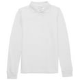 thumbnail image 1 of Classroom School Uniforms Big Kid Long Sleeve Pique Polo CR835Y, M, SS White, 1 of 3