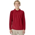 thumbnail image 1 of Classroom School Uniforms Big Kid Long Sleeve Pique Polo CR835Y, XL, Red, 1 of 7