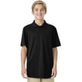 thumbnail image 1 of Classroom School Uniforms Big Kid Moisture Wicking Polo CR860Y, M, SS Black, 1 of 6