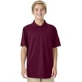 thumbnail image 1 of Classroom School Uniforms Big Kid Moisture Wicking Polo CR860Y, S, Burgundy, 1 of 6