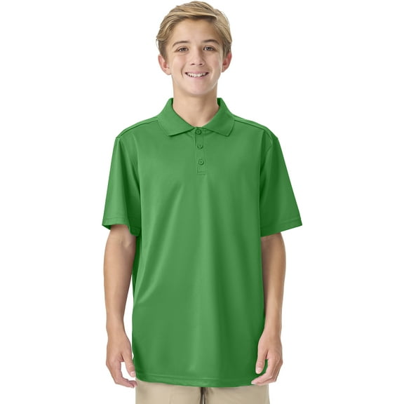 Classroom School Uniforms Big Kid Moisture Wicking Polo CR860Y, S, SS Kelly Green