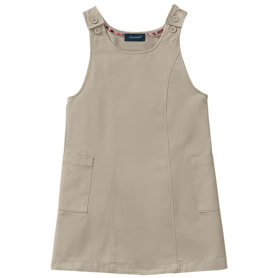 Classroom School Uniforms Big Kid Plus Prince Short Sleeve Seam Jumper 54913, 14h, Khaki