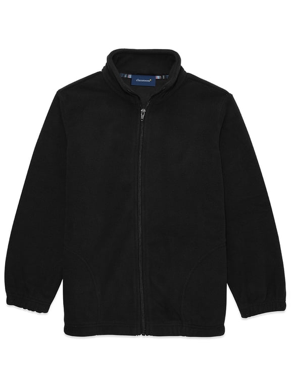 School Uniforms Big Kid Polar Fleece Jacket 59202, XL, Black