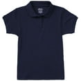 thumbnail image 1 of Classroom School Uniforms Big Kid Short Sleeve Fitted Interlock Polo 58582, M, Dark Navy, 1 of 3