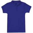 thumbnail image 1 of Classroom School Uniforms Big Kid Short Sleeve Fitted Interlock Polo 58582, S, SS Royal, 1 of 3