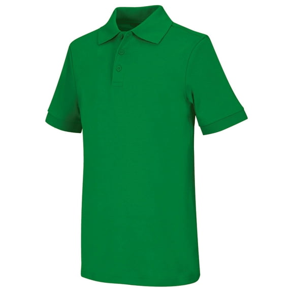 Classroom School Uniforms Big Kid Short Sleeve Interlock Polo 58912, S, SS Kelly Green