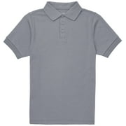 Classroom School Uniforms Big Kid Short Sleeve Interlock Polo CR891Y, XS, Heather Gray