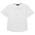 thumbnail image 1 of Classroom School Uniforms Big Kid Short Sleeve Peter Pan Blouse 57552, S, White, 1 of 3
