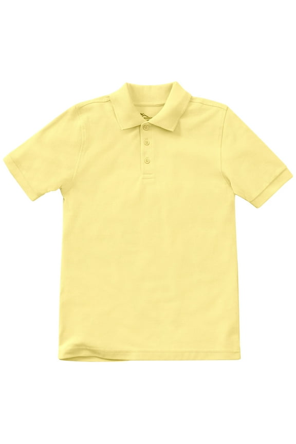 School Uniforms Big Kid Short Sleeve Pique Polo 58322, S, Yellow
