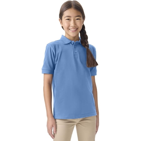 Classroom School Uniforms Big Kid Short Sleeve Pique Polo CR832Y, L, Columbia Blue