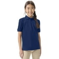 thumbnail image 1 of Classroom School Uniforms Big Kid Short Sleeve Pique Polo CR832Y, M, SS Navy, 1 of 7