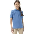 thumbnail image 1 of Classroom School Uniforms Big Kid Short Sleeve Pique Polo CR832Y, XL, Columbia Blue, 1 of 7