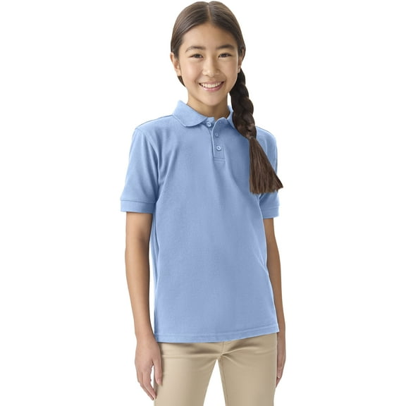 Classroom School Uniforms Big Kid Short Sleeve Pique Polo CR832Y, XS, SS Light Blue
