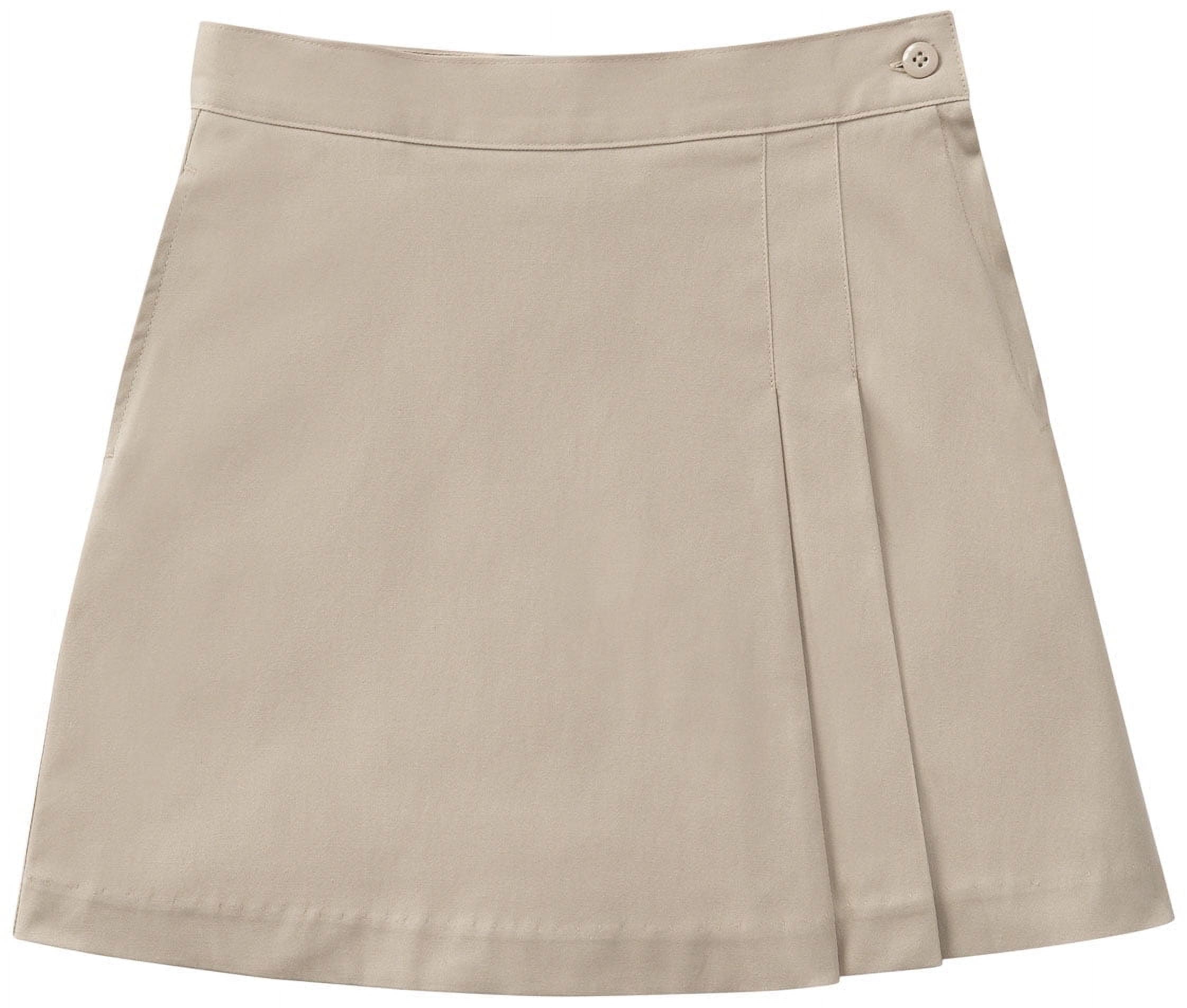 【U LAN】Jerry Double Button Pleated Skirt Pants French Toast Girls School Uniform Adjustable Waist 2-Tab