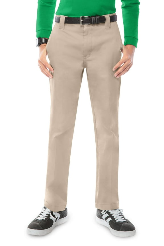 School Uniforms Big Kid Stretch Narrow Leg Pant 50482, 18, Khaki