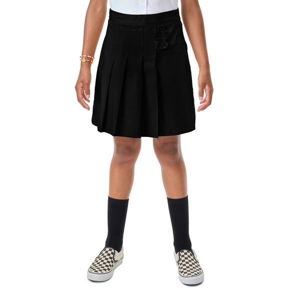 Classroom Uniforms for Girls Pleated Tab Scooter with Built-In Poly Knit Shorts and Side Zip