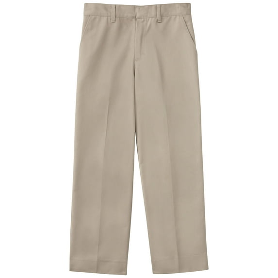Classroom School Uniforms Little Kid Flat Front Adjustable Waist Pant 50361A, 7, Khaki