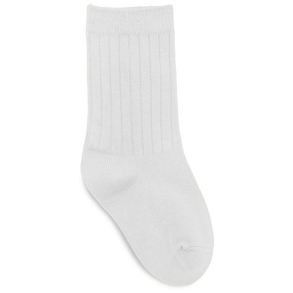 Classroom School Uniforms Little Kid Rib Crew 3 Pack Socks 5HM001, S, White