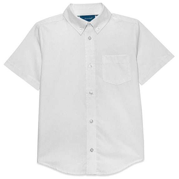 Classroom School Uniforms Little Kid Short Sleeve Oxford Shirt 57661, 7, White