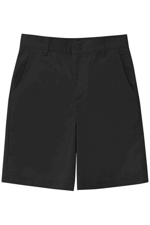 School Uniforms Little Kid Stretch Flat Front Shorts, 6X, Black, Little Girls, Female