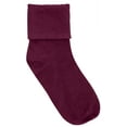 thumbnail image 1 of Classroom School Uniforms Little Kid Triple Roll 3 Pack Socks 5HF111, S, Burgundy, 1 of 3