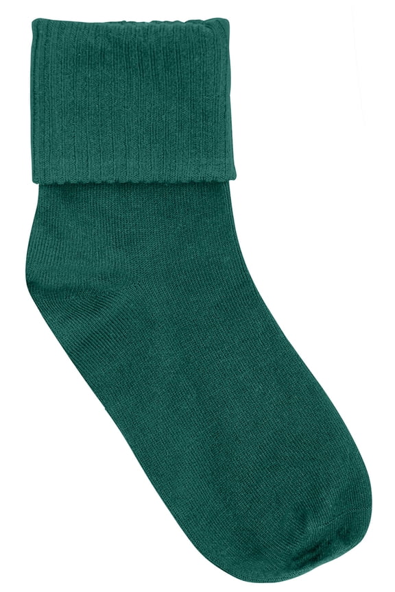 School Uniforms Little Kid Triple Roll 3 Pack Socks 5HF111, S, Hunter