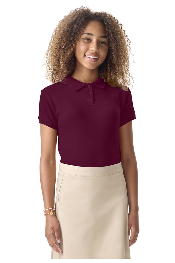 School Uniforms Short Sleeve Fitted Interlock Polo CR858
