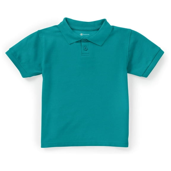 Classroom School Uniforms Toddler Short Sleeve Pique Polo CR832D, 3T, Teal