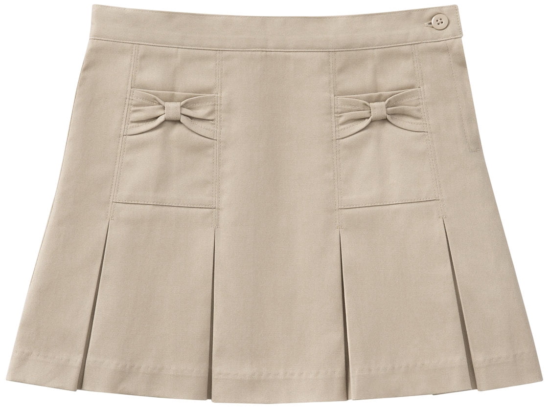 School Uniforms Toddler Stretch Bow Pocket Scooter 55980Z, 3T, Khaki