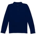 thumbnail image 1 of Classroom School Uniforms Unisex Long Sleeve Interlock Polo, 1 of 3