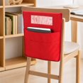thumbnail image 1 of Classroom Seat Back Chair Pockets Organizer, Slide‑On Hanging Desk Storage Sack with Clear Name Card Slot, 1 of 9
