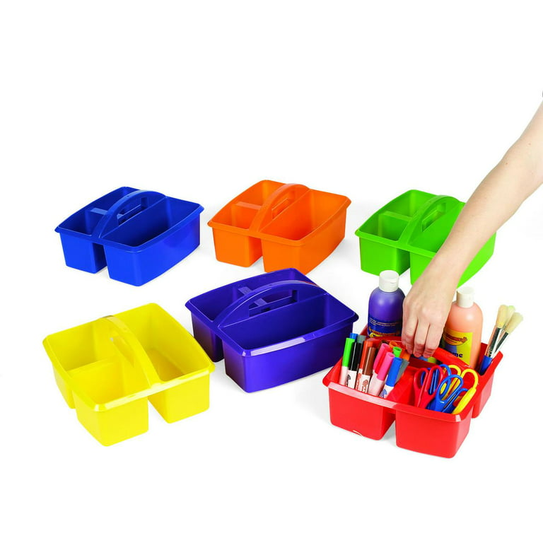 Fun Express Classroom Storage Caddy W/ 3 Compartment - 6 Pieces - Educational and Learning Activities for Kids