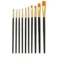 thumbnail image 1 of Classroom Supplies, Acrylic Paint Brush Set 10Pcs Nylon Hair Brushes For All Purpose Oil, Teacher Gifts, 1 of 9
