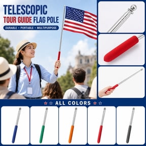 Classroom Teaching Pointer, Sliding Pointer, Stainless Steel Teacher Pointer Stick, Non-Slip Red Foam Handle Handheld Pointer, Lightweight Portable Extendable Design Works As