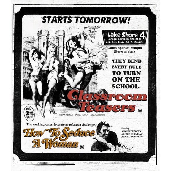 Classroom Teasers (aka The Student Body) / How to Seduce a Woman (Drive-In Double Feature #16) (Blu-ray), Dark Force Ent, Horror