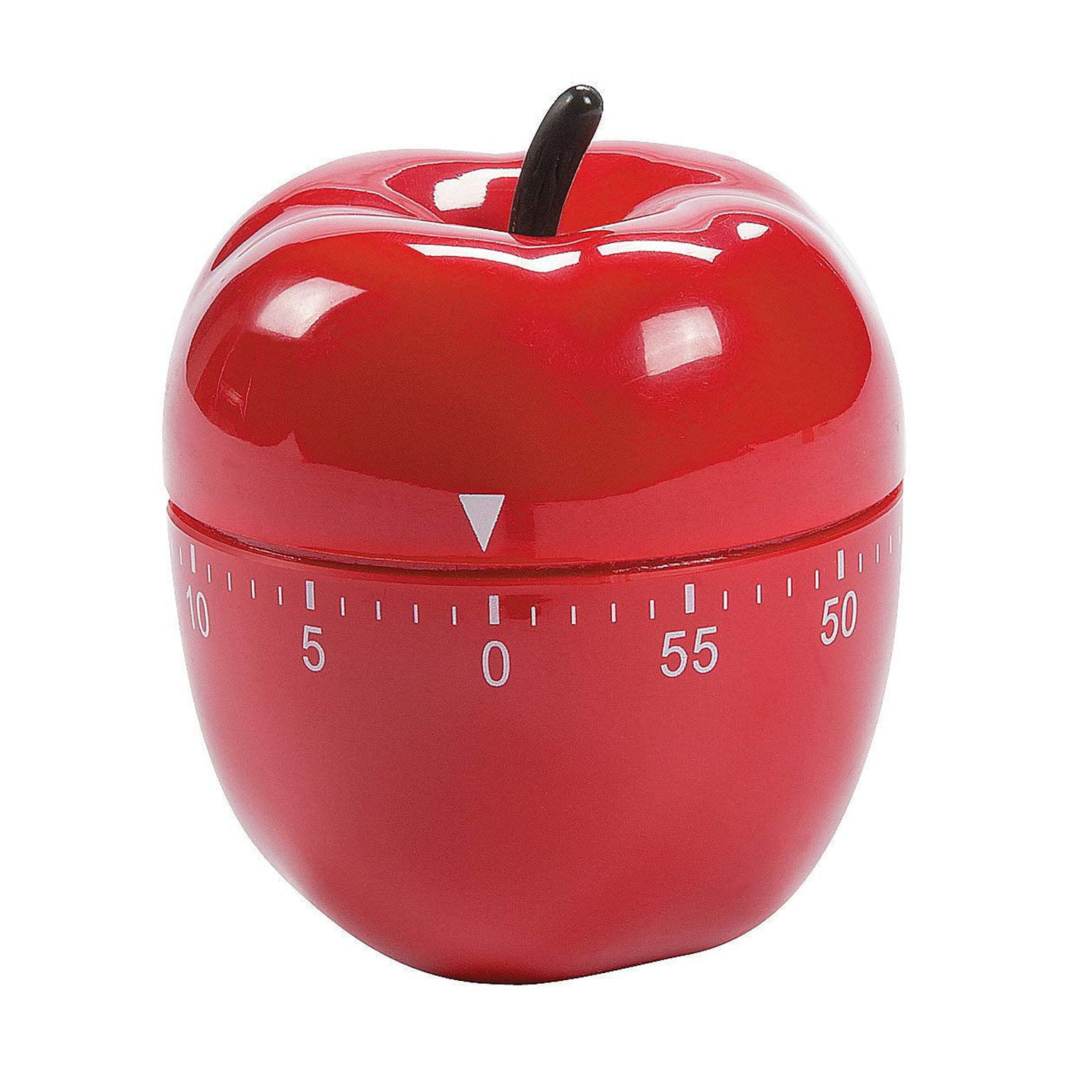 Red Apple Shaped Plastic Classroom Timers, Set of 3