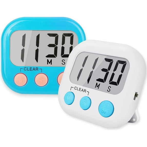 Classroom Timers for Teachers Kids Large Magnetic Digital Timer Teacher Supplies 2 Pack-Blue White
