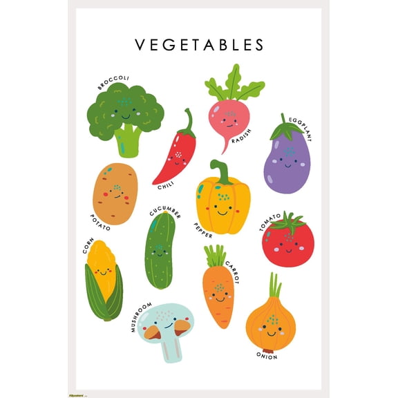 Classroom - Vegetables 2026 Wall Poster, 14.725" x 22.375"