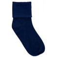 thumbnail image 1 of Classroom Women's Seamless Triple Roll Rayon Socks, Dark Navy (3-Pack), 1 of 3