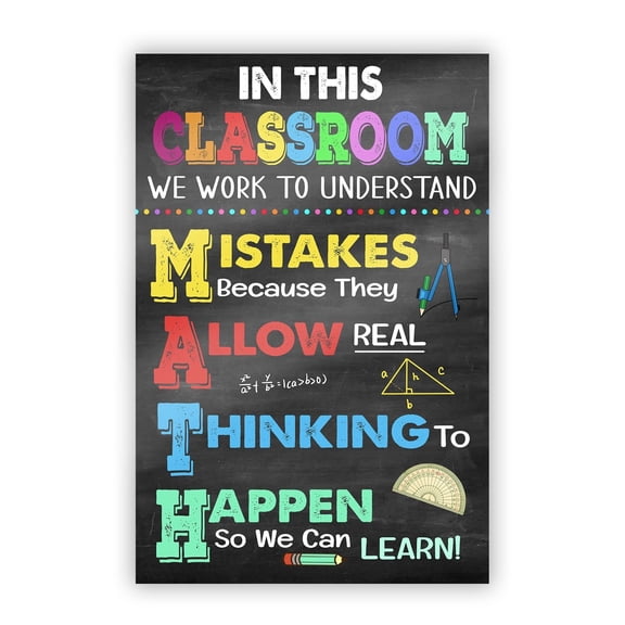 In This Classroom We Work to Understand Math Posters Maths Class Poster Mathematics Pediatric Poster Math Classroom For for Middle School and High School Maths Teacher Supplies