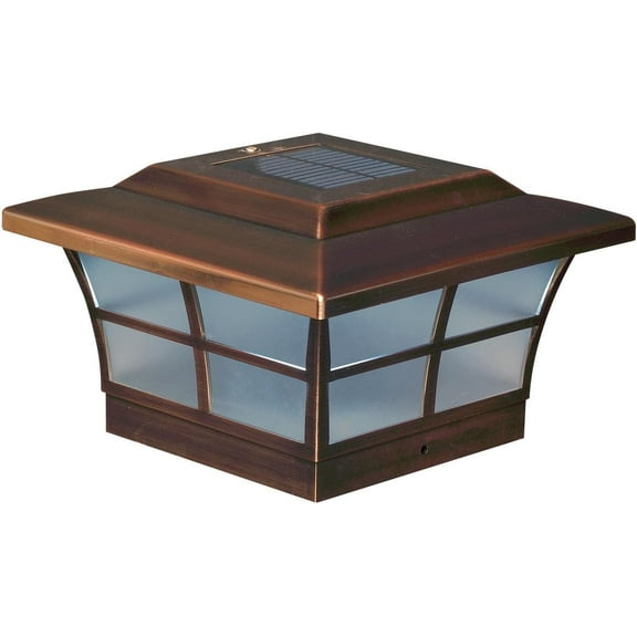 Classy 6x6 Copper Plated Prestige Solar Post Cap Set of 2